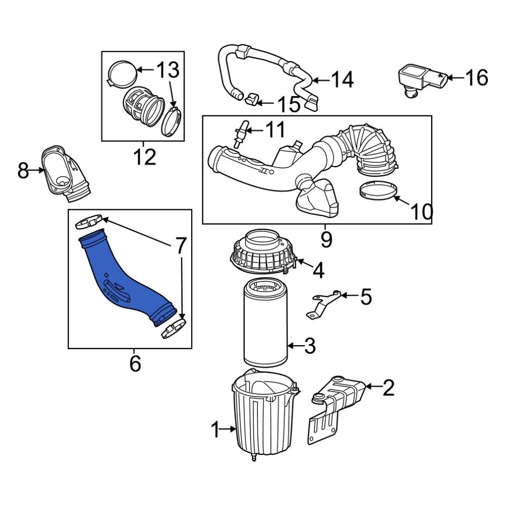 For Ram ProMaster 1500 20142020 Ram 68193485AA Center Engine Air