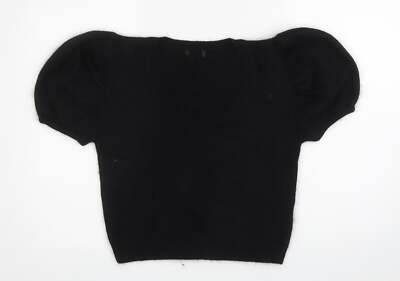 Matalan Damen schwarz U-Ausschnitt Acrylmischung Pullover Größe 10