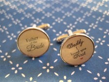 LParkin "Father of the Bride" Stainless Steel Cufflinks