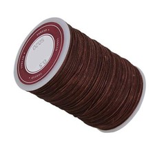 Polyester Leather Sewing Thread 120m Roll 0.5mm Waxed Cord Brown DIY Handcraft