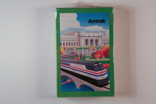 Amtrak AMT-17 Playing Card Deck, "Building/Bikers", circa 1990, NOS Sealed