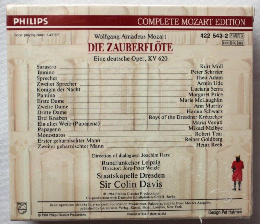 MOZART DIE ZAUBERFLOTE [NEW CD] 3CD PHILIPS COMPLETE MOZART EDITION VOL 43 Foto 3 de 4