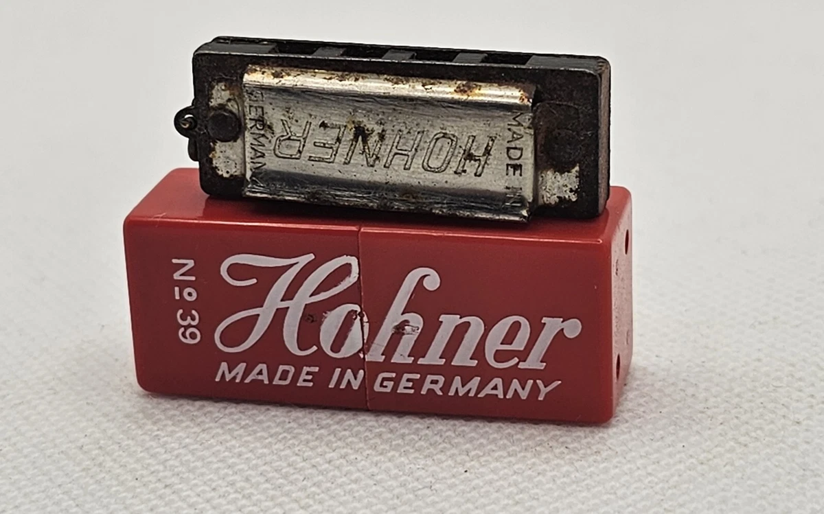 Vintage hohner No. 39 Little Lady harmonica miniature with red case made Germany