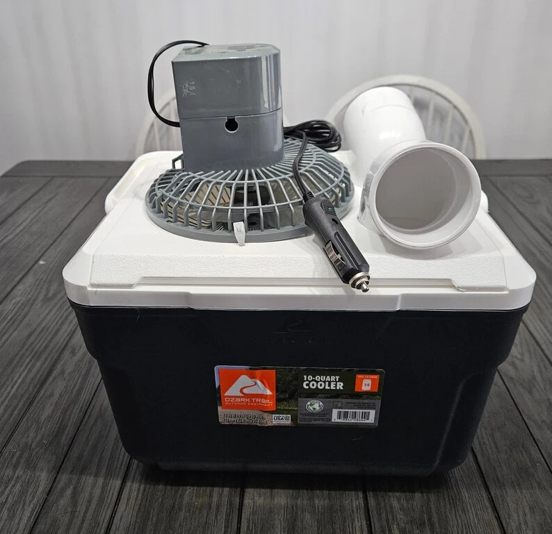 Onos 10qt Swamp Cooler Portable Air Conditioner Airplane Travel Camping 12v  Fan