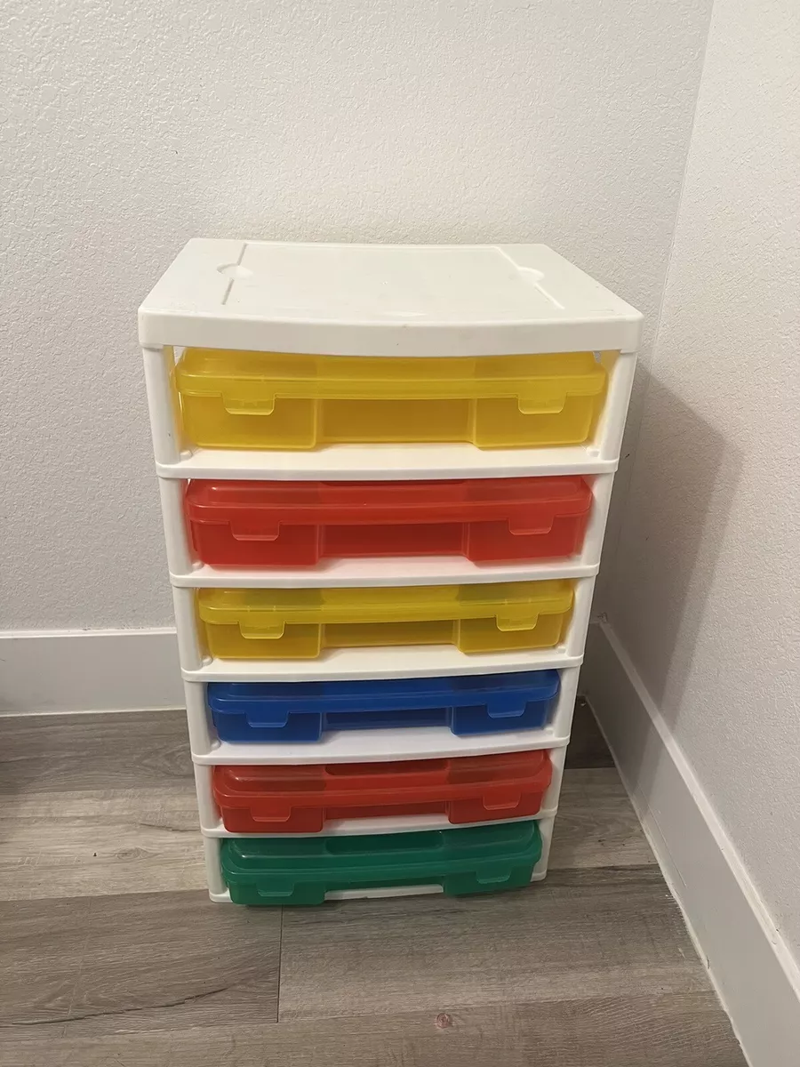 Lego IRIS 6 Drawer Tower Building Block Storage Container Bin Organizer