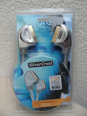 NEU SilverCrest Hochweertiges Audio Video SCART Verbindungskabel, Professionell