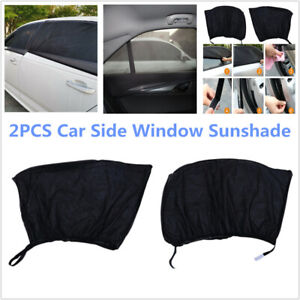 2 Big Car Side Window Sun Visor Mesh Sticker Shield Sunshade Cover UV Protector 
