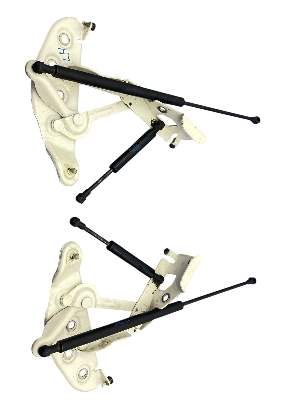 2006-2012 BENTLEY CONTINENTAL RH FRONT RIGHT & LEFT HOOD HINGE W/ STRUTS SET (2)