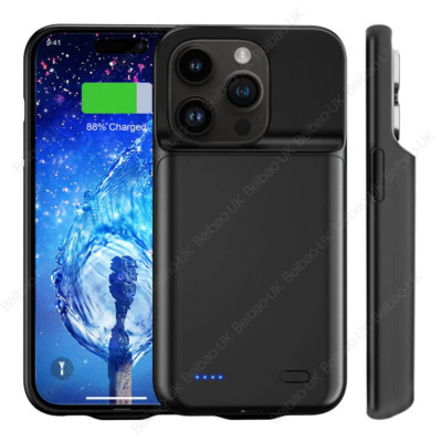 For iPhone 8-17 14 External Battery Fast Charger Case Power Bank Charging Cover