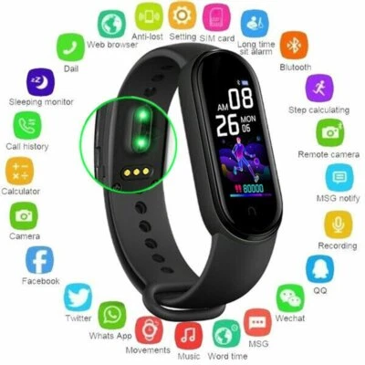 Fitness Activity Tracker Smart Watch Band Sport Kid Adult Fit**Bit Step Counters