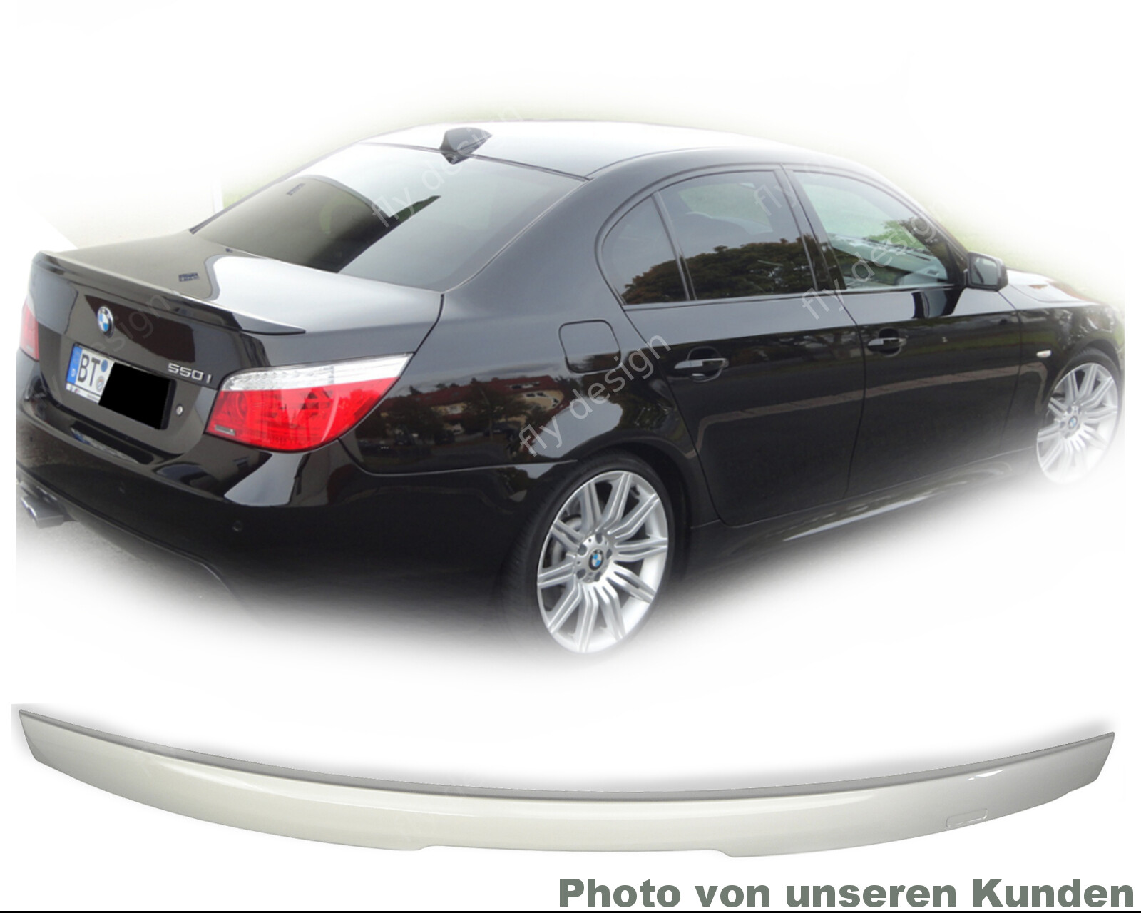 Rear Spoiler Wing Compatible With BMW E60 5 Series Limo - Type Slim Lip
