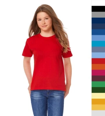 B&C: Kinder Jungen Mädchen Basic T-Shirt Baumwolle Exact 150 Kids TK300 NEU