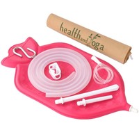 The Healthandyoga Enema Bag Kit - Open Fountain Top For Easy Cleaning & Hygiene The Healthandyoga Enema Bag Kit - Open Fountain Top For Easy Cleaning & Hygiene