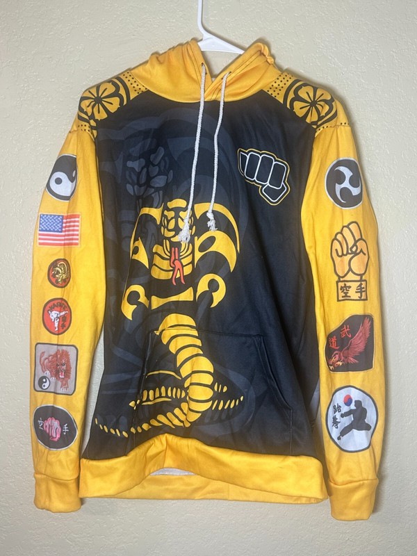 Cobra Kai Hoodie Sweatshirt - Medium - Karate Kid Dojo Pullover Hoodie