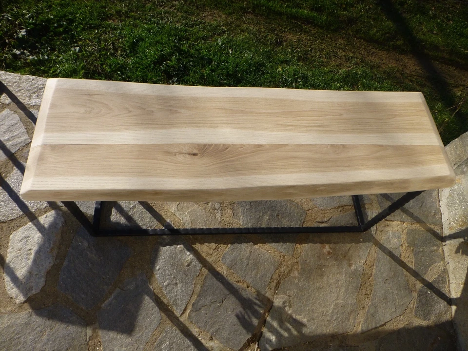 Live edge wood coffee table / bench - Image 2 of 4