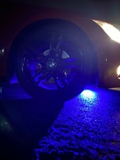 Luce LED blu AVVERTENZA flash stroboscopico cruscotto luce pozzanghera sotto auto show