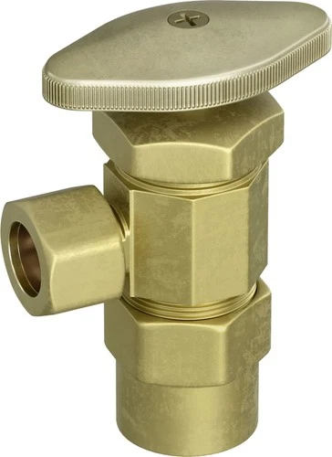 PROFLO PFXAV32R 1/2" x 3/8" Multi Turn Angle Supply Stop - Brass - Picture 1 of 2