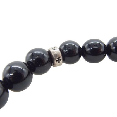 CHROME HEARTS original 8mm BEAD cross ball bead bracelet black | eBay