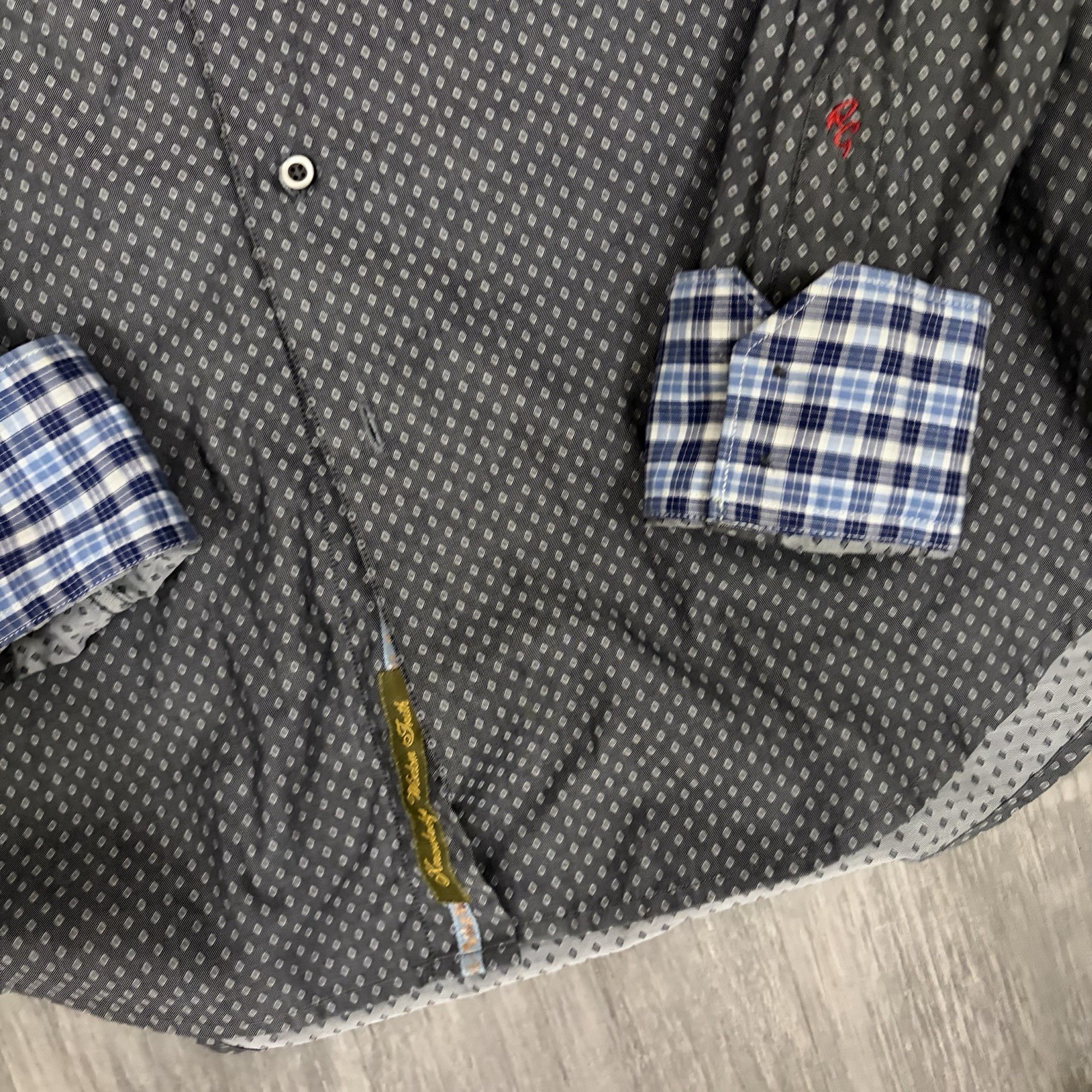 Robert Graham Grey Patterned Button Up Size Mediu… - image 4