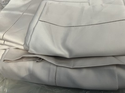 Sferra Giotto Sateen Full Queen Duvet Cover Set Bone  3p