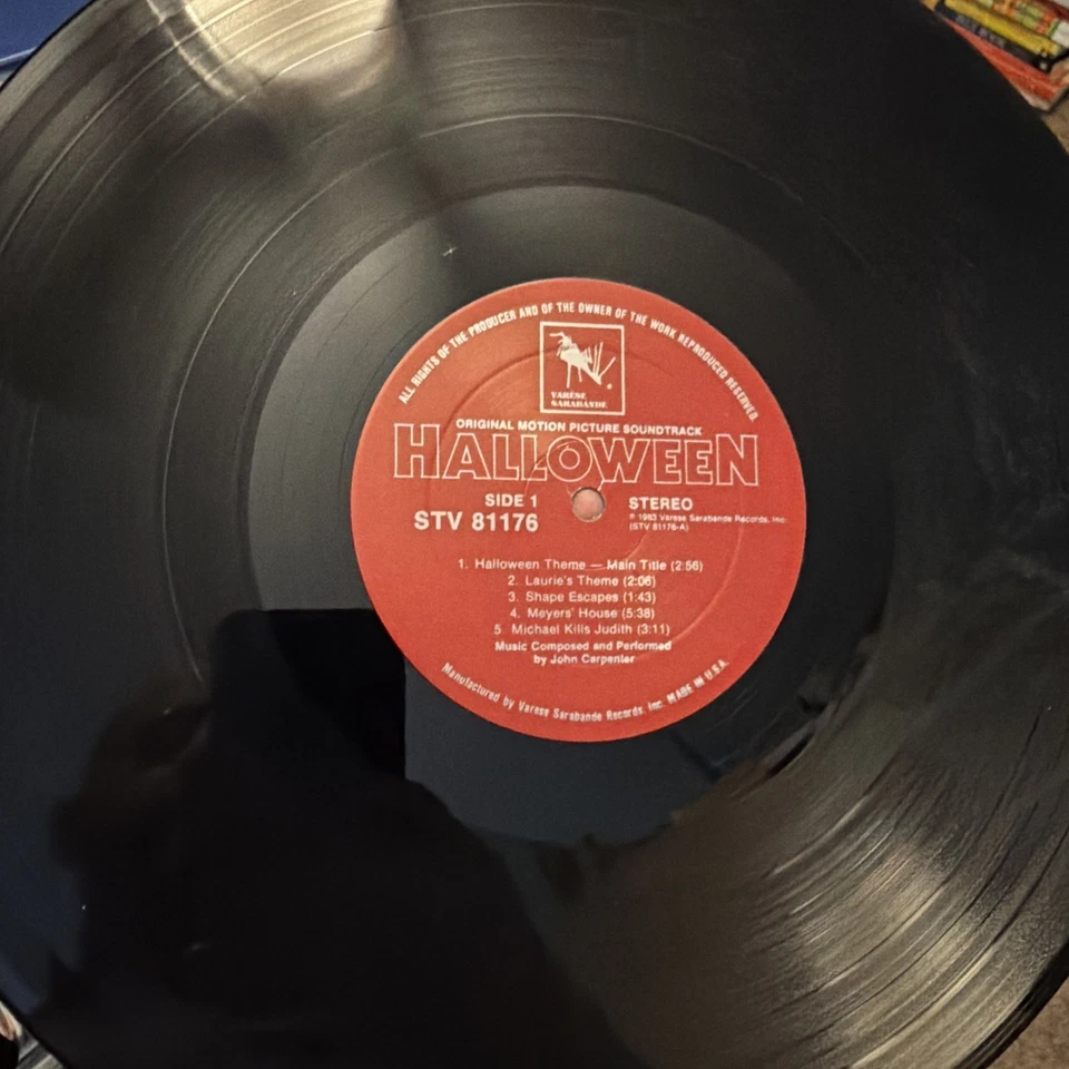 John Carpenter HALLOWEEN Original Motion Picture SOUNDTRACK RARE Vinyl LP 1983 - Image 4 of 4