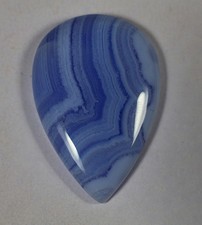 40 Ct 6X23X34 mm Natural Blue Lace Agate Pear Cabochon Gemstone KT-349