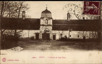Ak Diou Allier, Abbaye de Sept-Fons, Poststempel, französische... - 4969238