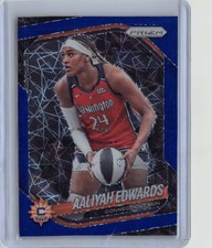 2025 Panini Prizm WNBA #94 Aaliyah Edwards Blue Velocity Prizms