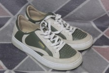 Superdry Vegan Trainers Shoes Cream Green - Size 7 (Bx15)