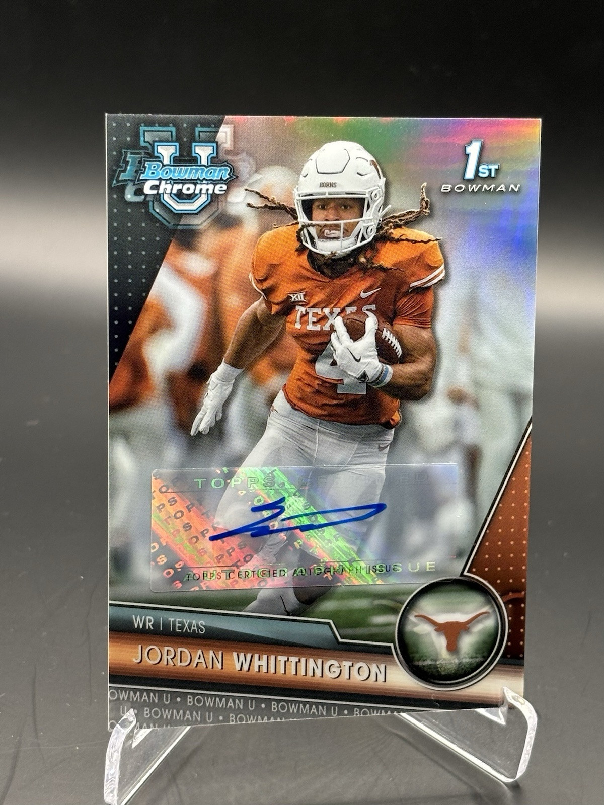 2023 Bowman University Chrome Jordan Whittington #192 Refractor Auto #/499