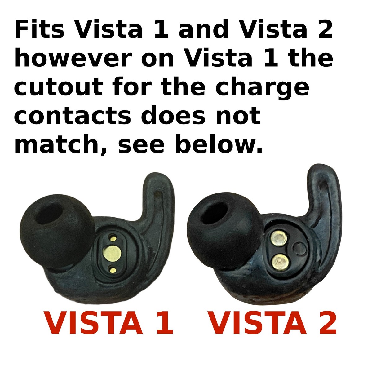 Memory Foam and Ear Wings For Jaybird Vista 2 or 1 Headphones Tips