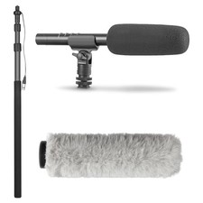 Movo XLR Shotgun Microphone Kit Professional Location Sound Recording Bundle