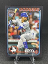 2024 Topps Update Series - Andy Pages #US221 (RC) BLACK BOARDER dodgers 24/74 SP