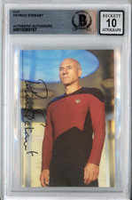 Patrick Stewart SIGNED Star Trek Captain Picard Cut BAS Beckett 10 Autographed