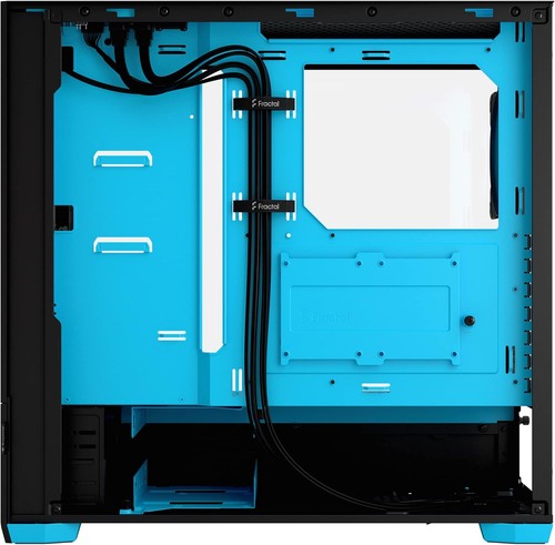 Fractal Design Pop Air RGB Cyan Core - Tempered Glass Clear Tint - Honeycomb Mes - Photo 2/10