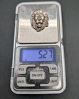 Sterling Silver 925 Realistic Lion Head Figural Animal Pendant Designer Signed — photo 10