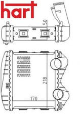 HART 620809 Ladeluftkühler LLK Turbokühler Kühler für Smart 