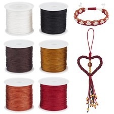 300 Yards Nylon String Cord, 6 Colors 0.8mm Beading Thread Chinese Knotting N...
