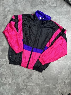 True Vintage 80er / 90er Trainingsjacke Windbreaker   L'Avion Rose   Gr. XL