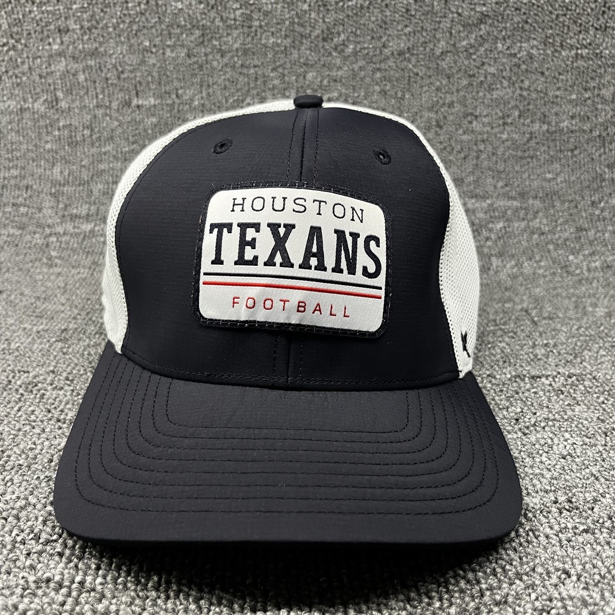 '47 Houston Texans NFL Trucker Snapback Hat Black White Mesh Cap
