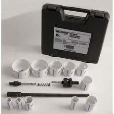 Westward Bi-Metal Hole Saw Industrial Kit,15 pcs. 29VX15 Westward 29VX15