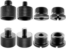 8 Pack Mic Stand Adapter 5/8 Female to 3/8 Male and Black