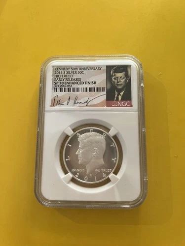 2014-S Silver 50C Kennedy Half Dollar - NGC SP 70 Enhanced Finish   CC169