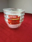 NEW Set of 4 Pyrex Custard Cups Ramekins Dessert Clear Glass Bowls 6oz 175ml