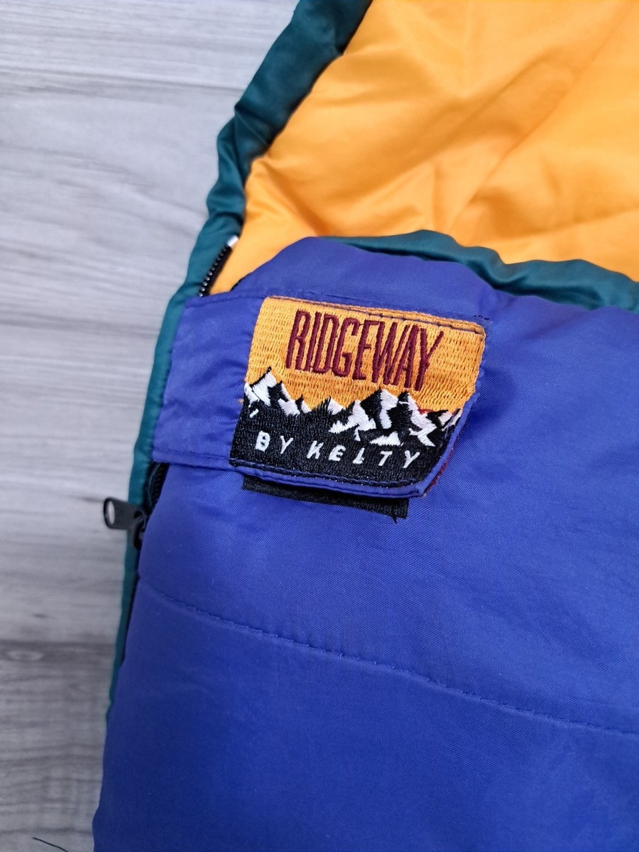 Ridgeway by Kelty Sleeping Bag Vintage Adult Unisex Hood Green