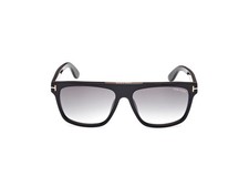 Tom Ford Cecilio-02 FT0628 01B Shiny Black Gradient Smoke 57 mm Men's Sunglasses
