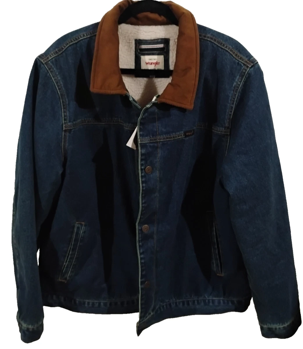 Chaqueta Vaquera Con Forro Polar Para Hombre – Estilo Camionero, De Algodón, Con Forro De Sherpa Abrigado
