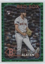 2024 Topps Update Green Crackle Foilboard 66/499 Justin Slaten #US178 07i7