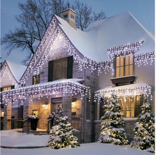 Holiday Time 500-Count LED Icicle,Dome Multicolor,Warm ,Cool White Lights 50"