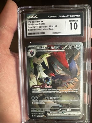 CGC 10 N's Zoroark ex 185/159 SIR Journey Together JTG Pokemon